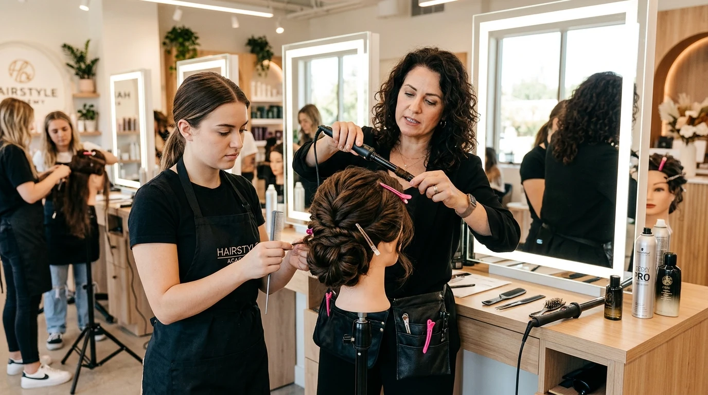 Professional bridal and creative hairstyle coaching